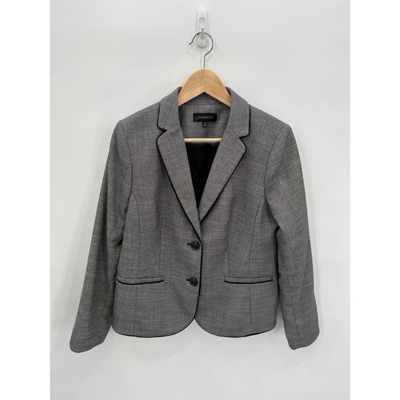 Talbots Jackets & Blazers - Talbots Black & White Notched Collar Double Button Blazer // 8